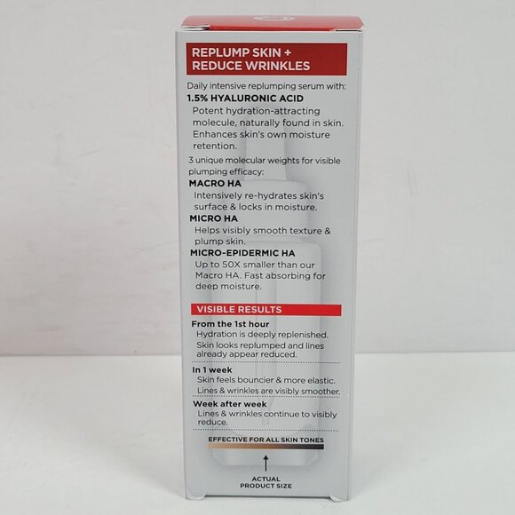 LOreal Paris Revitalift Derm Intensives 1.5% Pure Hyaluronic 1.0 Oz NIB - Picture 2 of 5